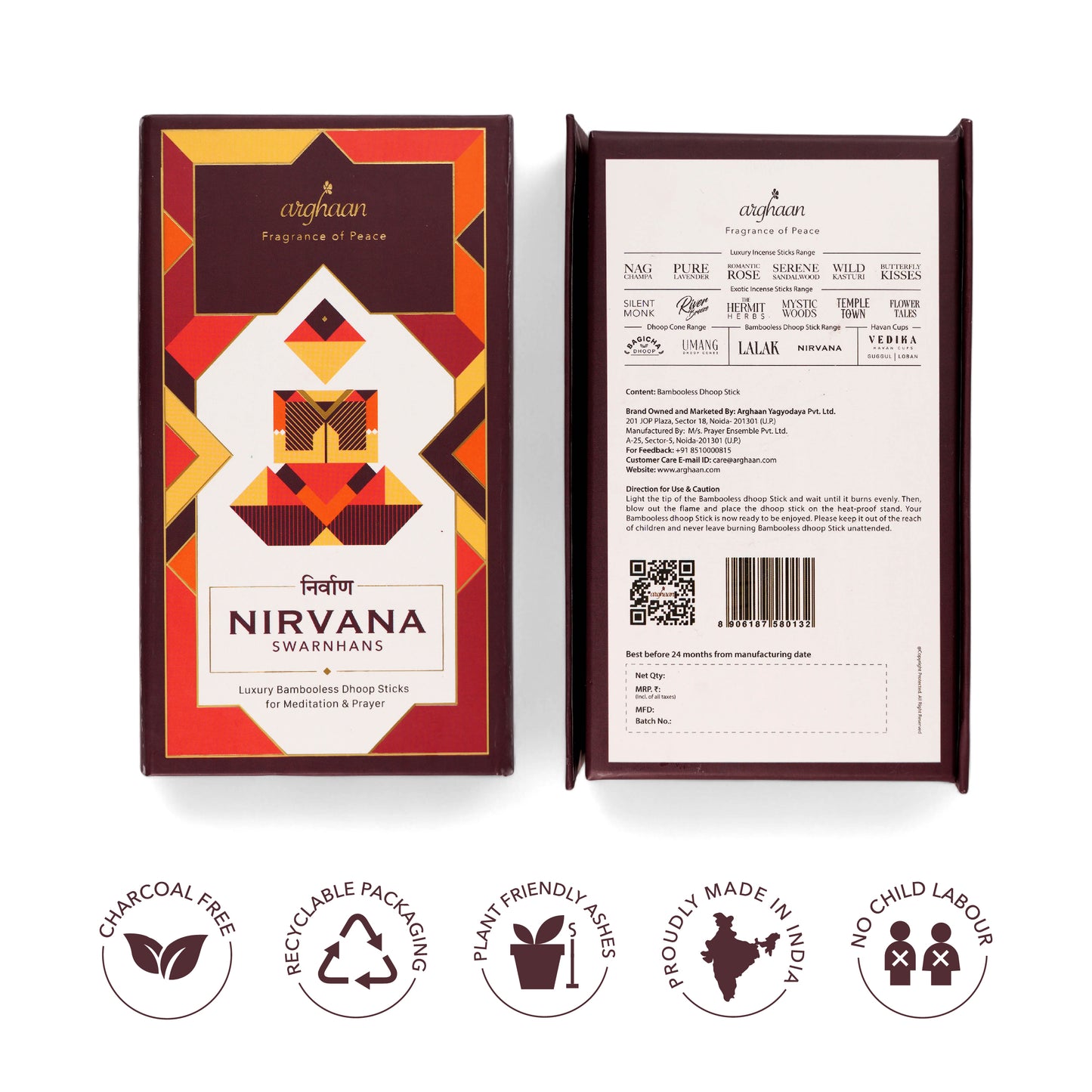 Nirvana, Swarnhans(exotic aroma) Dhoop Sticks – 100% Charcoal-Free | Free- Wooden Stand | 30 Premium Dhoop sticks + a free refill pack of 30 Sticks | Best for Pooja, Meditation & Relaxation | Low Smoke Incense for Home & Spiritual Calm