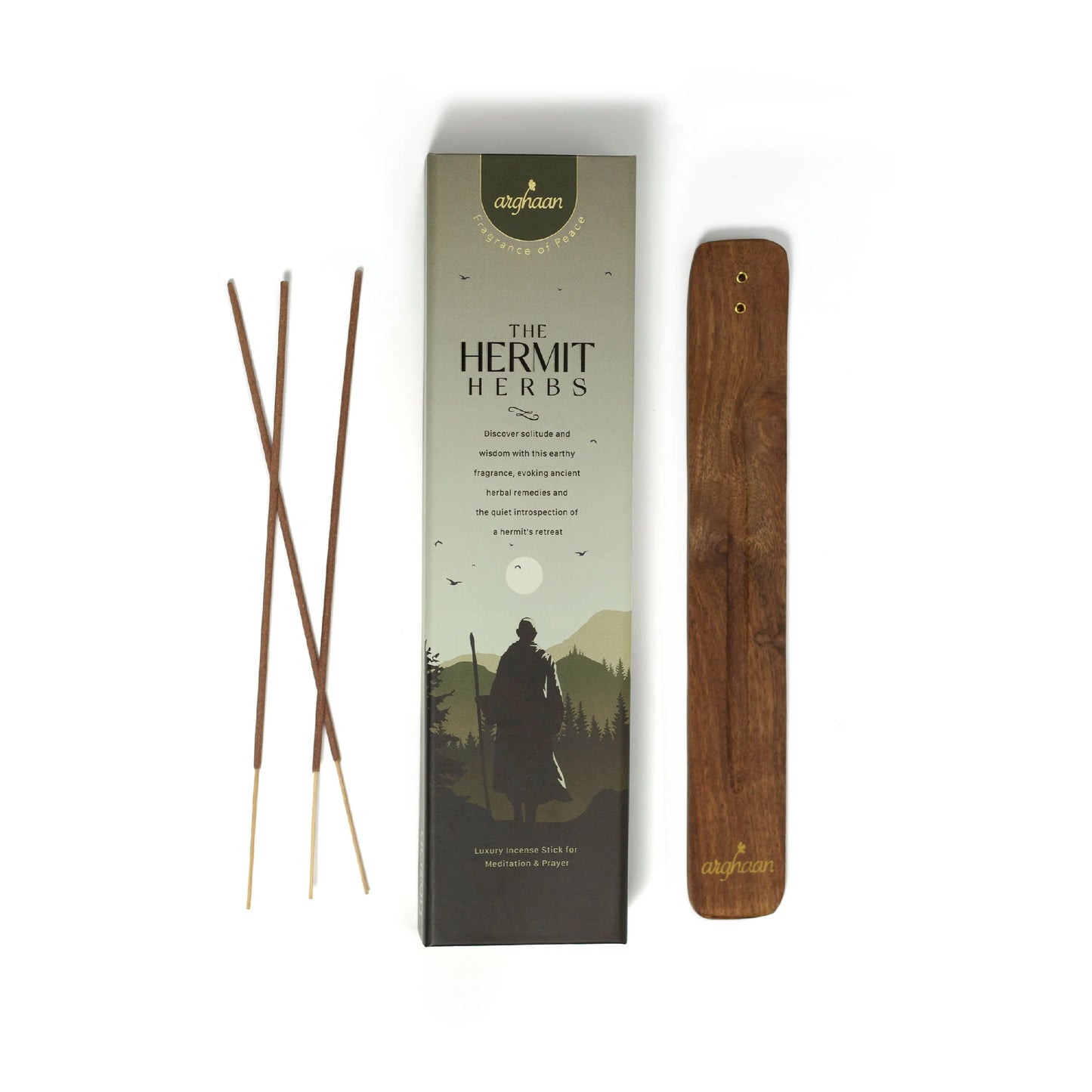 Hermit Herbs Luxury Incense Sticks – 100% Charcoal-Free | 51 Eco-Friendly Sticks for Pooja, Meditation, Prayer & Reflection | Low Smoke Natural Incense for Home & Spiritual Serenity