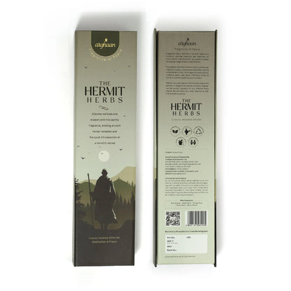 Hermit Herbs Luxury Incense Sticks – 100% Charcoal-Free | 51 Eco-Friendly Sticks for Pooja, Meditation, Prayer & Reflection | Low Smoke Natural Incense for Home & Spiritual Serenity
