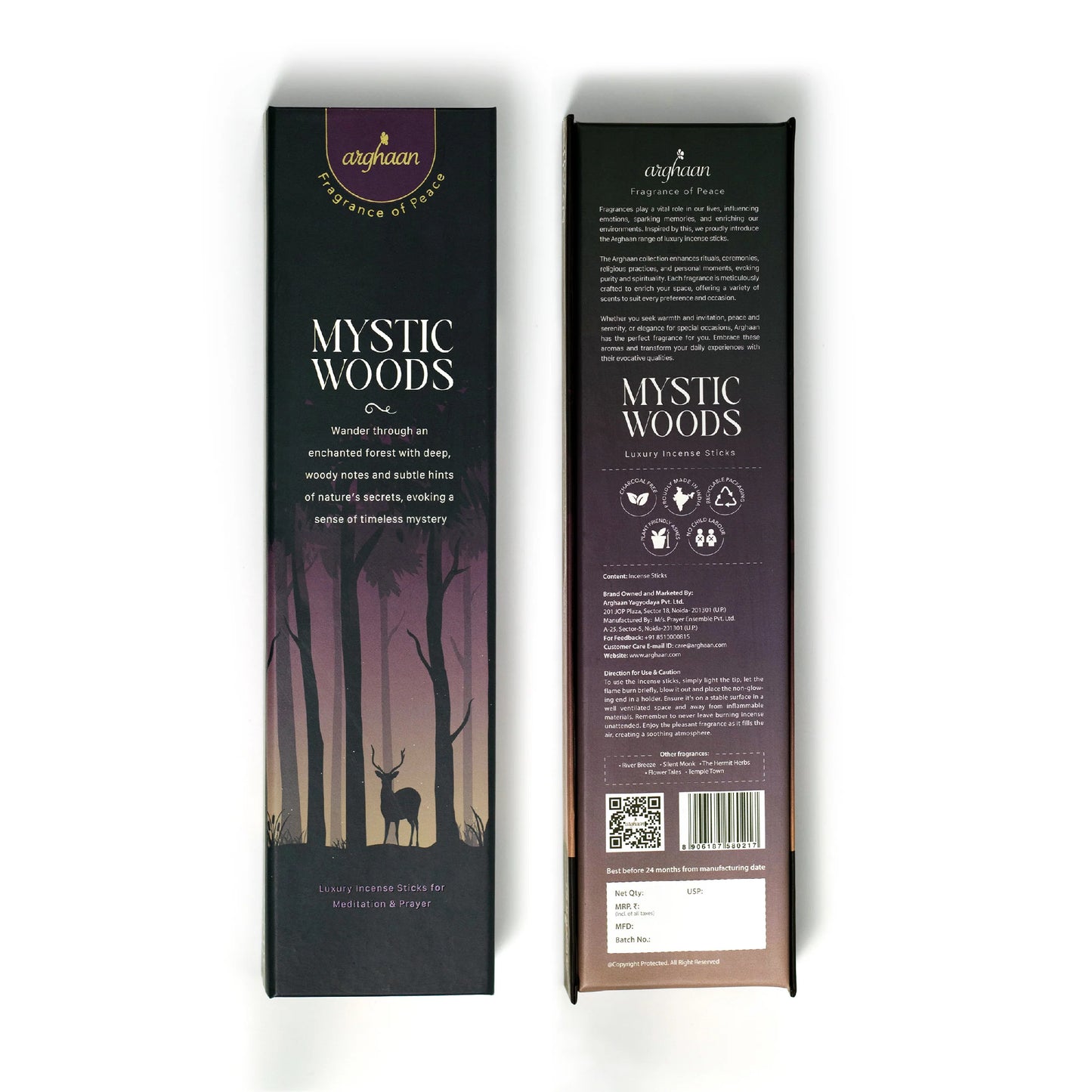 Mystic Woods Luxury Incense Sticks – 100% Charcoal-Free | 51 Eco-Friendly Sticks for Pooja, Meditation, Prayer & Earthy Tranquility | Low Smoke Natural Incense for Home & Spiritual Spaces