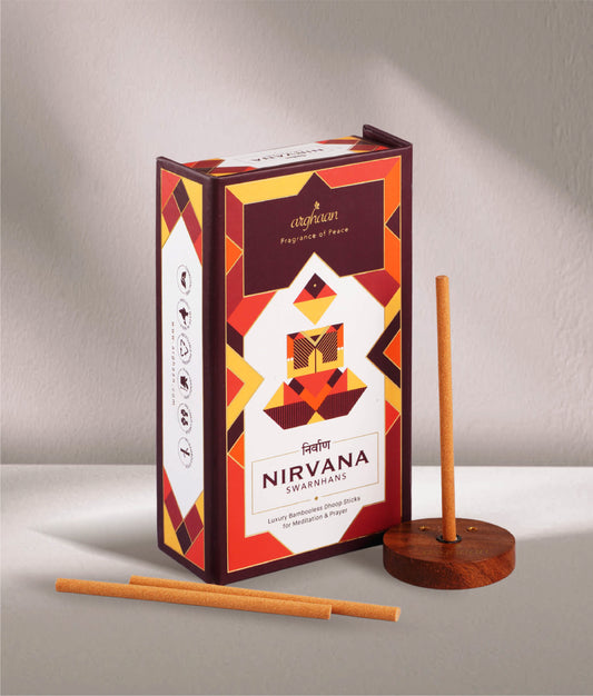Nirvana, Swarnhans(exotic aroma) Dhoop Sticks – 100% Charcoal-Free | Free- Wooden Stand | 30 Premium Dhoop sticks + a free refill pack of 30 Sticks |  Best for Pooja, Meditation & Relaxation | Low Smoke  Incense for Home & Spiritual Calm