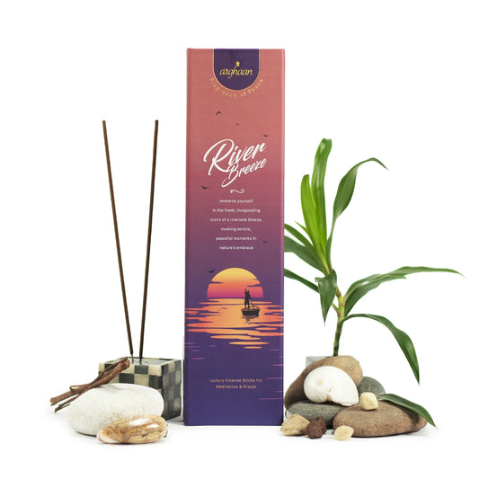 River Breeze Luxury Incense Sticks – 100% Charcoal-Free | 51 Eco-Friendly Sticks for Pooja, Meditation, Relaxation & Nature-Inspired Calm | Low Smoke Natural Incense for Home & Spiritual Use