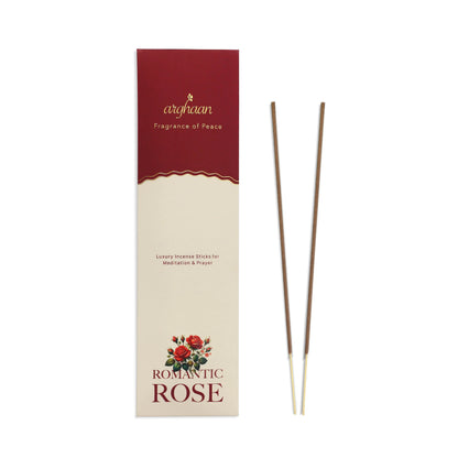 Romantic Rose Premium Incense Sticks – 100% Charcoal-Free | 27 Eco-Friendly Sticks for Pooja, Meditation, Prayer & Relaxation | Low Smoke Natural Rose Incense for Home & Spiritual Ambiance