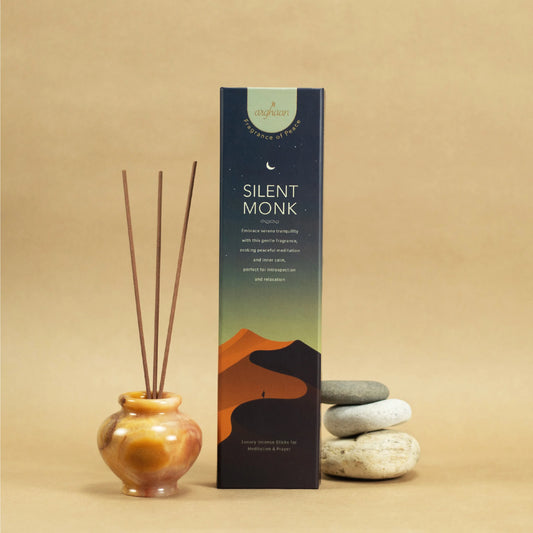 Silent Monk Luxury Incense Sticks – 100% Charcoal-Free | 51 Eco-Friendly Sticks for Pooja, Meditation, Prayer & Inner Peace | Low Smoke Natural Incense for Home & Spiritual Spaces
