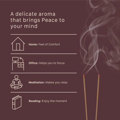 Serene Sandalwood Premium Incense Sticks – 100% Charcoal-Free | 27 Eco-Friendly Sticks for Pooja, Meditation, Prayer & Relaxation | Low Smoke Natural Sandalwood Incense for Home & Spiritual Calm